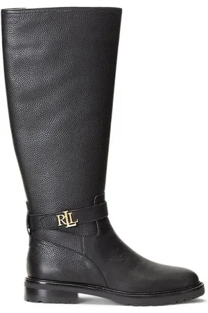 Ralph Lauren Sko, Dame, Sort, 40 EU, Uld, Stilfulde Støvler til Moderne Kvinder