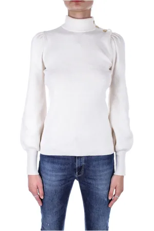 Ralph Lauren Strik, Dame, Hvid, XS, Bomuld, Hvide Sweaters med Sidelukning