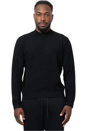 Armani Exchange Strik, Herre, Sort, M, Sort Sweater Basic Stil Letvægts