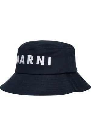 Marni Tilbehør, unisex, Blå, L, Bomuld, Blå Bucket Hat Forår Sommer