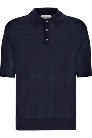 LANEUS Strik, Herre, Blå, L, Strikket polo