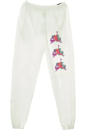 Jordan Bukser, Dame, Hvid, XL, Bomuld, Klassiske hvide joggingbukser