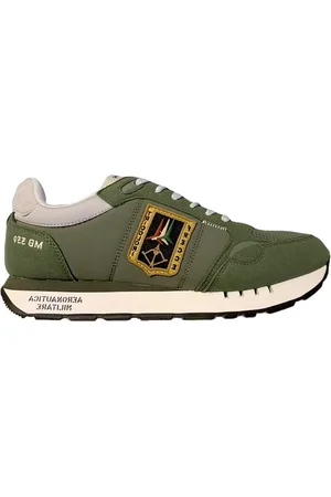 Aeronautica Militare Sko, Herre, Grøn, 44 EU, Tricolori Ct3331 Grønne Sneakers Moderne Design