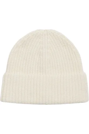 Ivy & Oak Tilbehør, Dame, Hvid, ONE SIZE, Uld, Ribstrikket Beanie Hue