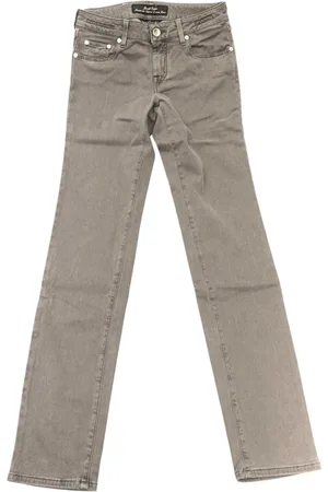Jacob Cohen Jeans, Dame, Grå, W25, Bomuld, Clic Straight Leg Jeans