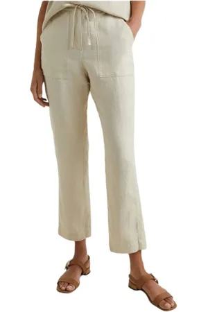 Tommy Hilfiger Bukser, Dame, , XL, Linen Boyfriend Bukser