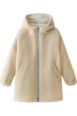 Woolrich Jakke, Dame, , M, Uld, Reversible Teddy Parka