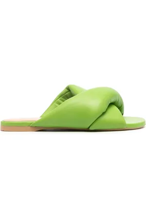 J.W.Anderson Sko, Dame, Grøn, 38 1/2 EU, Læder, Flat Twist Sandal