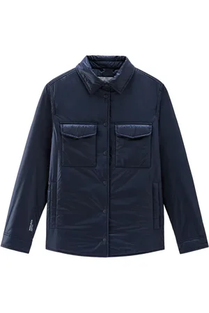 Woolrich Jakke, Dame, Blå, S, Uld, Padded Overshirt Jacket