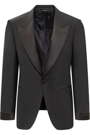 Tom Ford Jakke, Herre, Sort, M, Uld, Single-Breasted Blazer
