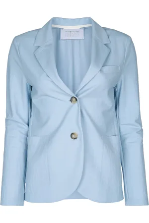 Harris Wharf London Jakke, Dame, Blå, S, Rayon, Dame Stand Up Krave Blazer