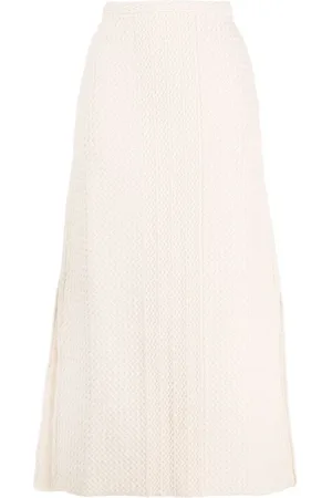 Jil Sander Nederdel, Dame, , S, Bomuld, Bomulds-nylon midi-nederdel