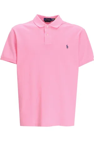 Ralph Lauren Top, Herre, Lyserød, XL, Bomuld, Custom Slim Fit Cotton Mesh Polo