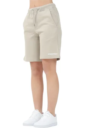 Dsquared2 Shorts, Dame, Grå, L, Bomuld, Beige Sporty Shorts Essential Design