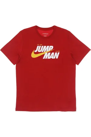 Jordan Top, Herre, Rød, L, Bomuld, Grafisk T-shirt med Rund Hals og Logoer