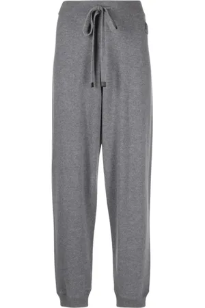 Moncler Bukser, Herre, Grå, XS, Uld, Logo Patch Grå Joggingbukser