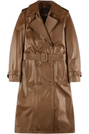 FAY Frakke, Dame, Brun, M, Dame Trenchcoat