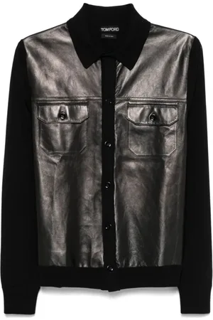 Tom Ford Jakke, Herre, Sort, L, Strikket sweater med knapper