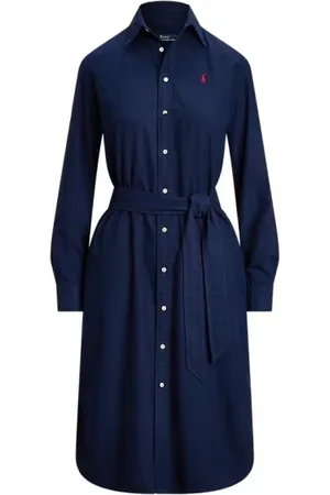 Ralph Lauren Kjole, Dame, Blå, 2XS, Elegant Kjole til Kvinder