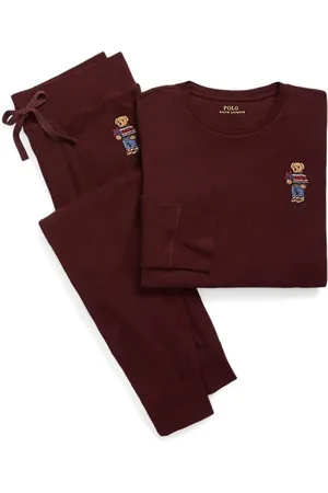 Ralph Lauren Nightwear & Lounge, Herre, Rød, L, Behageligt Nattøj Sæt til Kvinder