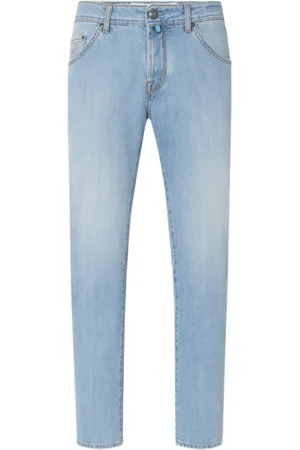 Jacob Cohen Jeans, Herre, Blå, W34, Denim, Vintage Blå Denim Jeans