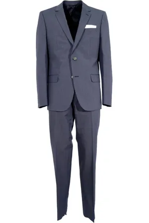 HUGO BOSS Jakkesæt, Herre, Blå, 3XL, Uld, Slim Fit Dress Suit