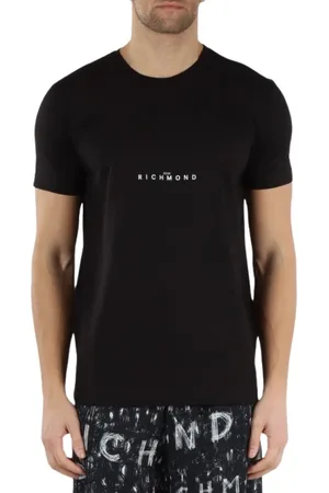 John Richmond Top, Herre, Sort, L, Bomuld, Kortærmet T-shirt