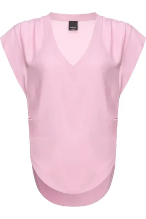 Pinko Bluser & Skjorter, Dame, Lilla, XS, Flowing Silkebluse