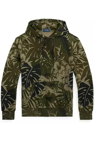 Ralph Lauren Sweathshirts & Hoodies, Herre, Grøn, S, Bomuld, Blomstret hættetrøje til mænd