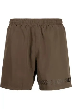 HUGO BOSS Badetøj, Herre, Grøn, M, Uld, Dolphin Logo Badeshorts