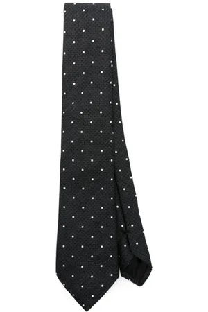 Giorgio Armani Tilbehør, Herre, Sort, ONE SIZE, Elegant Silkeslips til Mænd