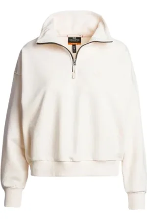 Parajumpers Sweathshirts & Hoodies, Dame, Hvid, L, Bomuld, Moonbeam Zip-Up Sweater