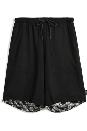 TAION Shorts, Herre, Sort, M, Rayon, Japansk Bølge Vendbare Sorte Shorts