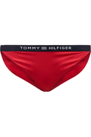 Tommy Hilfiger Badetøj, Dame, Rød, M, Polyester, Logo Tape Bikini Bottom