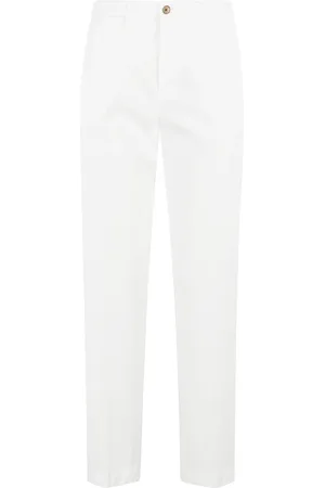 Briglia 1949 Bukser, Dame, Hvid, XS, Bomuld, Hvid højtaljet cropped jeans