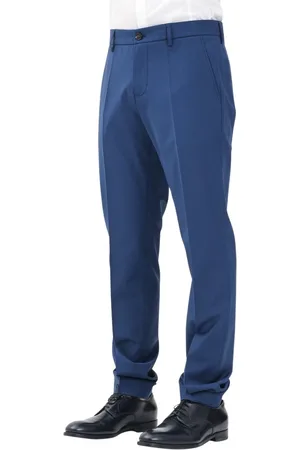 Patrizia Pepe Bukser, Herre, Blå, 2XL, Elegant Blå Slim Fit Bukser