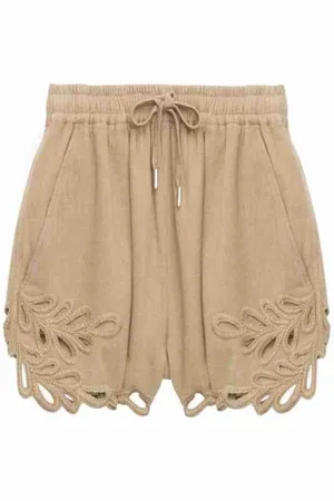Isabel Marant Shorts, Dame, , XS, Bomuld, Broderede Sommer Shorts