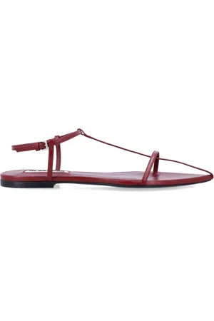 Jil Sander Sko, Dame, Rød, 36 EU, Læder, New Tripon Sandaler med Spids Tå