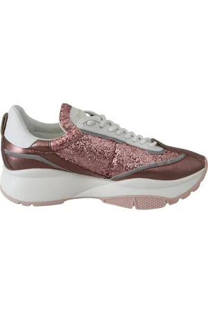 Jimmy Choo Sko, Dame, Lyserød, 34 EU, Læder, Candyfloss Raine IGF Læder Sneakers