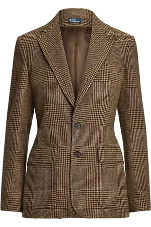 Ralph Lauren Jakke, Dame, Brun, L, Uld, Stilfuld Sako Skjorte