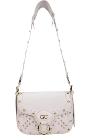 Gio Cellini Taske, Dame, Hvid, ONE SIZE, Uld, Hvid Mini Taske med Skulderrem