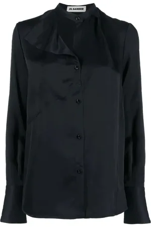 Jil Sander Bluser & Skjorter, Dame, Blå, M, Skjorte med knapper og lange ærmer