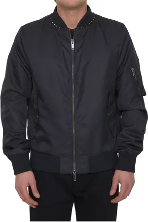 VALENTINO GARAVANI Jakke, Herre, Sort, L, Nylon, Nylon Bomber Jakke
