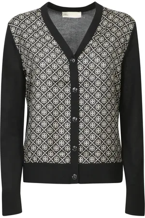 Tory Burch Strik, Dame, Sort, S, Uld, Sort Cardigan