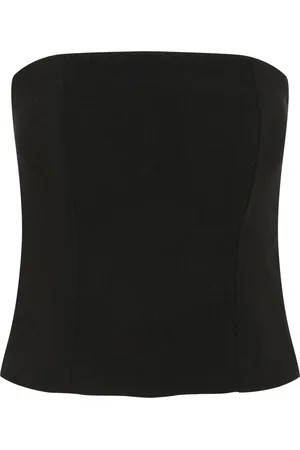 INWEAR Top, Dame, Sort, M, Tyl, Sort Bustier Bluse Wilcoxiw Style