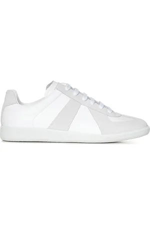 Maison Margiela Sko, Herre, Hvid, 39 1/2 EU, Hvide Sneakers med Snørelukning