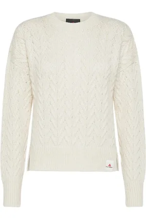 Peuterey Strik, Dame, , M, Bomuld, Alpaca Bomulds Sweater med Chevron Mønster