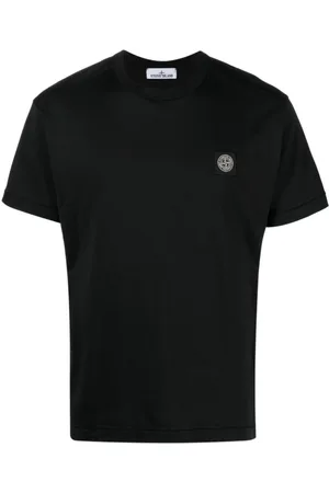 Stone Island Top, Herre, Sort, 2XL, Bomuld, Logo T-shirt