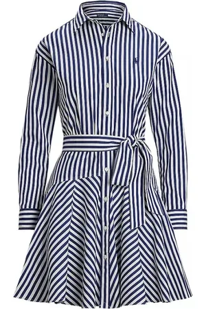 Ralph Lauren Kjole, Dame, Blå, XL, Elegant Kjole til Kvinder