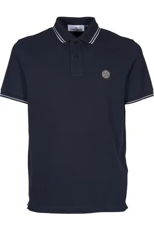 Stone Island Top, Herre, Blå, S, Bomuld, Kortærmet Polo Shirt